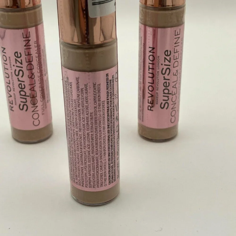 Makeup Revolution Conceal & Define Supersize Liquid Concealer 0.45oz C9 3 Pcs